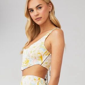 NWT For Love and Lemons Noni Corset Crop Top Sz Small